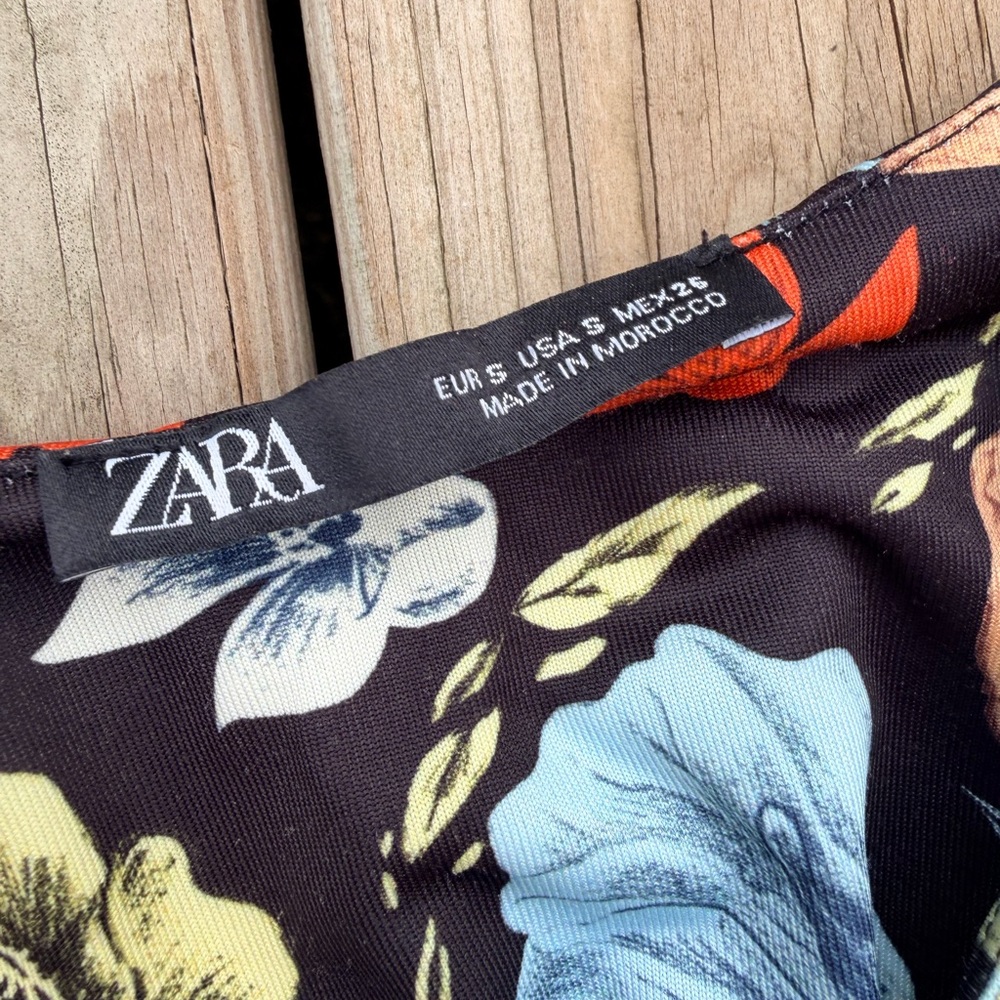 Zara Floral Long Sleeve Dress - Picture 10 of 10